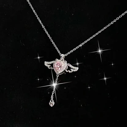 Collana ali di angelo con cuore