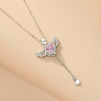 Collana ali di angelo con cuore